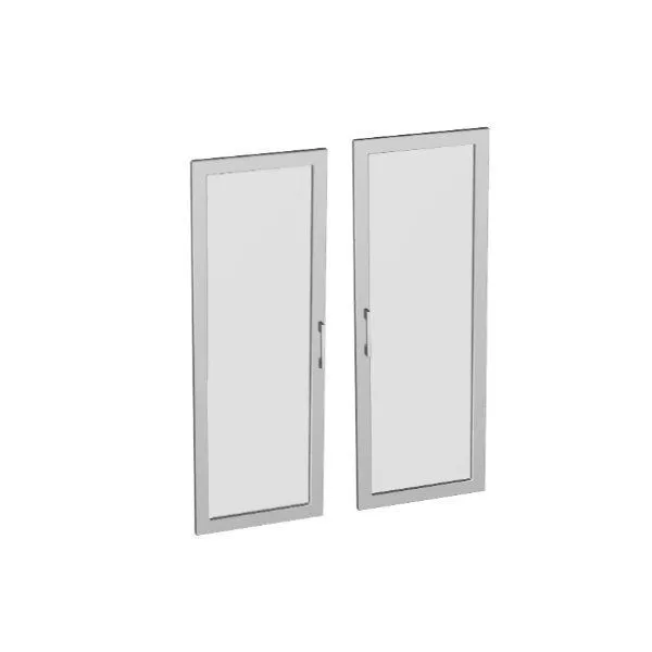 ТР4.7 двери с алюминиевой рамкой 2шт. (1196х428)
