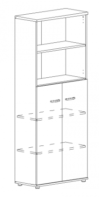А4 9378 Шкаф для документов полузакрытый (78х36.4х193)