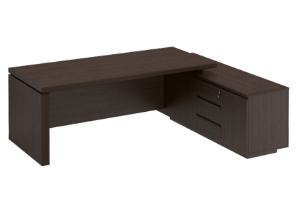 МК138 Стол руководителя на опорной тумбе (225х180х76)