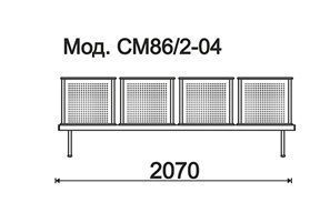 КФ Стилл  четырехместная секция 207х78х60 см