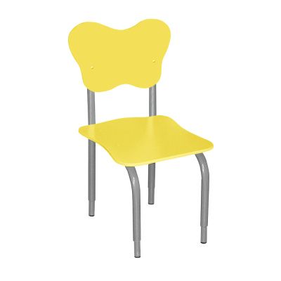 РК2 Стул детский на м/к регулируемый фигурный Жёлтый