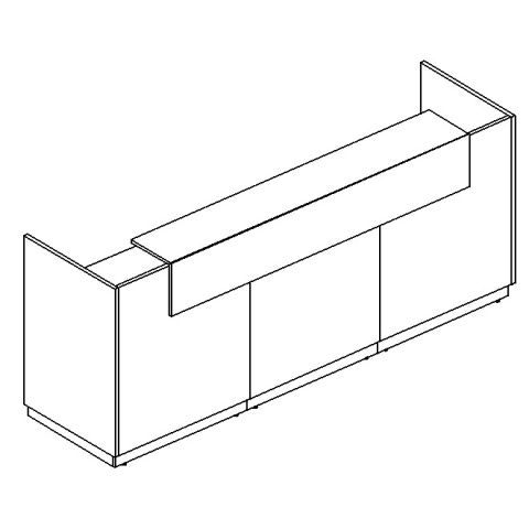 А49830-3 Стойка ресепшн прямая 275х73х115
