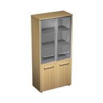 МЕ343 шкаф для документов со стеклянными дверьми (94*46*196) 