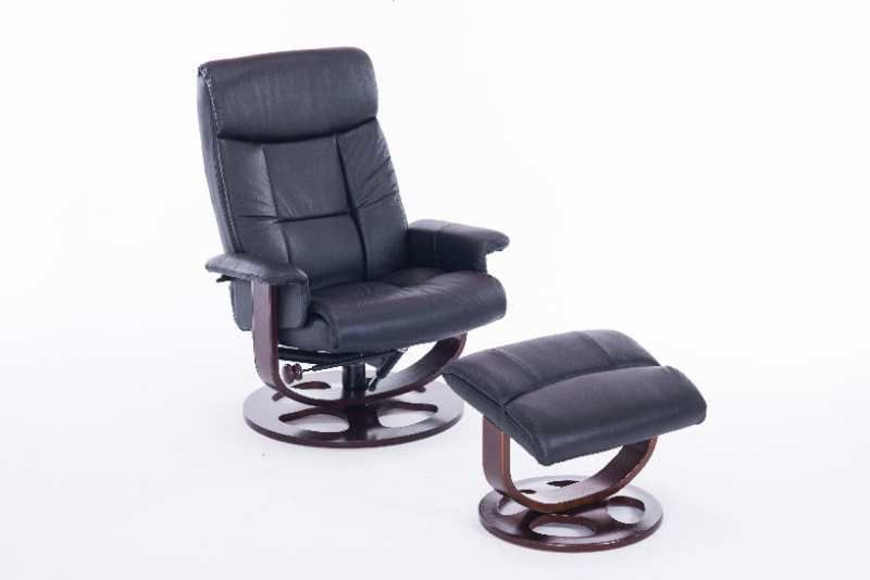 J6011 Кресло для релаксации нат.кожа / дерево