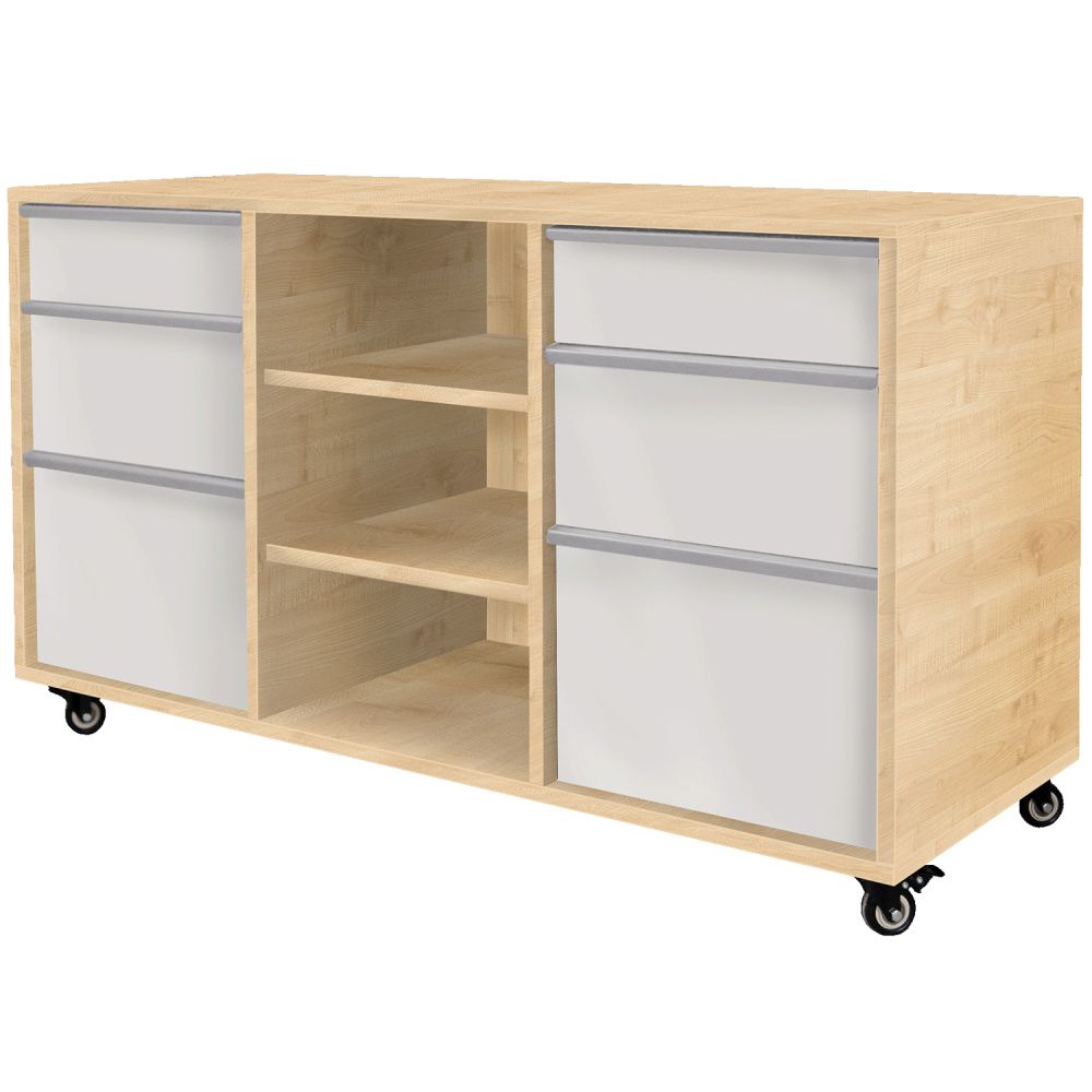 "Магистр"  ТМ-02 Тумба мобильная большая (1219х430х660)