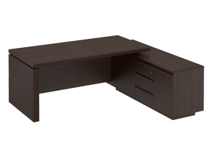 МК136 Стол руководителя на опорной тумбе (205х180х76)