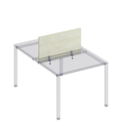 К845 Экран настольный фронтальный с кронштейнами для рабочей станции 100 на металлокаркасе КФ