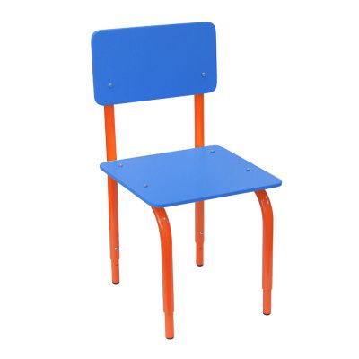 РК2.162 Стул детский на м/к регулируемый (каркас оранжевый/синий)