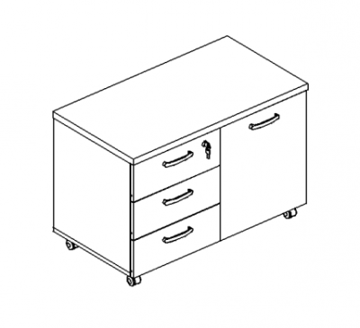 А4 261 Тумба для оргтехники 83.4x45x57