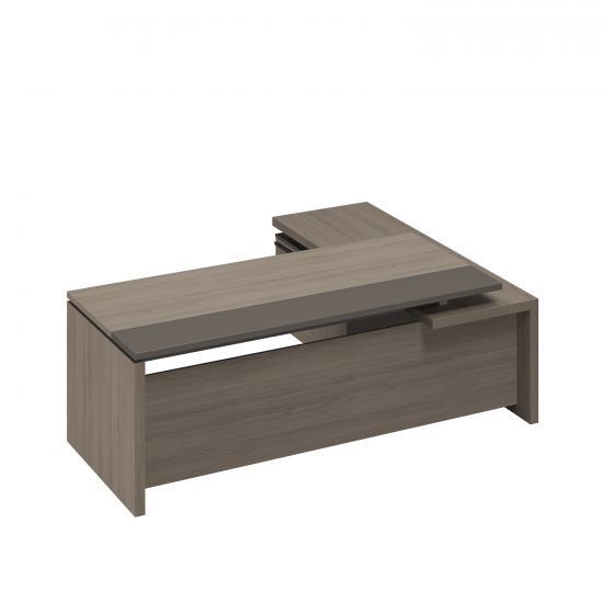 РС 127 Стол руководителя с брифинг-приставкой боковой левый (222x180x76)