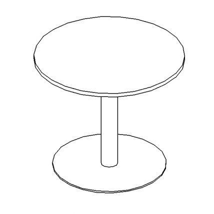 А4 ХР 141 Стол для переговоров круглый на опоре-колонне 90x90x75 