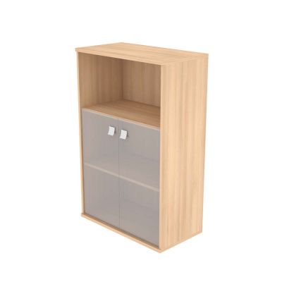 Л.СТ-2.2 Шкаф средний широкий 2 низкие двери стекло (778*410*200)