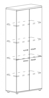 А4 9373 Шкаф для документов закрытый 4-х дверный (78х36.4х193)