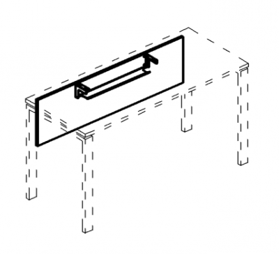А4 843 Экран стола 160 с кабель-каналом 145x35x1.8 