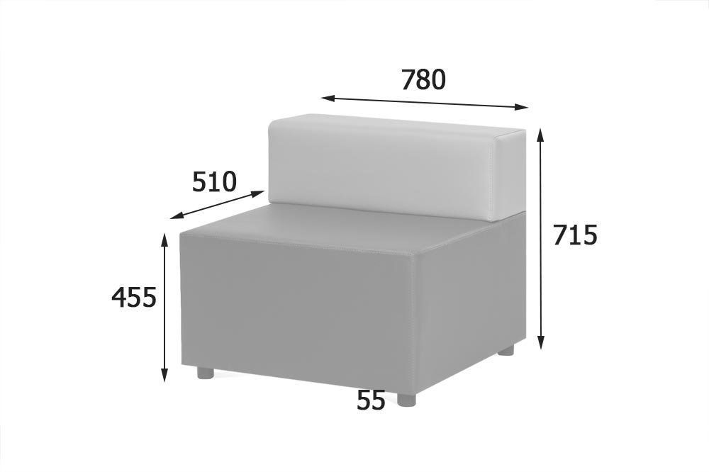 Куб Секция прямая (780 х 780 х 715)