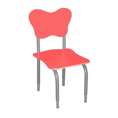 РК2 Стул детский на м/к регулируемый фигурный Красный коралл