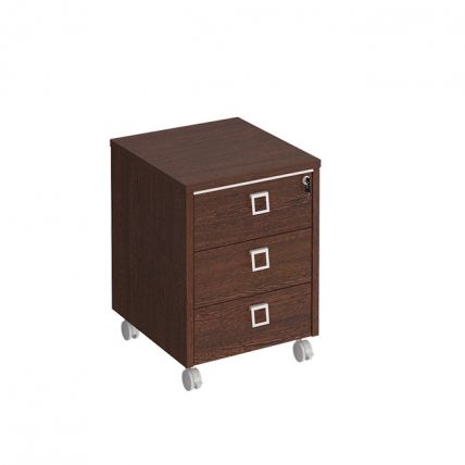 КС214 Тумба выкатная 3-ящищная с центральным замком с доводчиками (46.2х50х63.3)