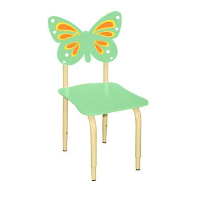 РК120 Стул детский на м/к регулируемый Бабочка салатовый