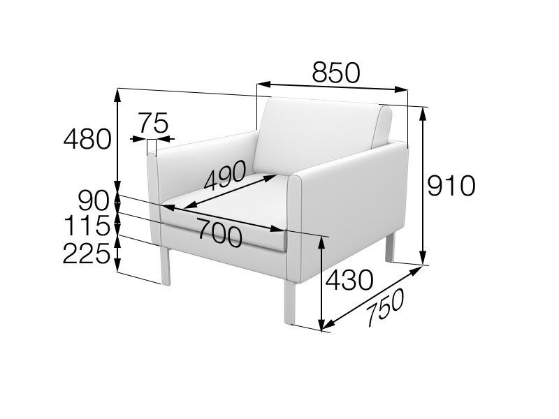 Олли Кресло (850x750x910)