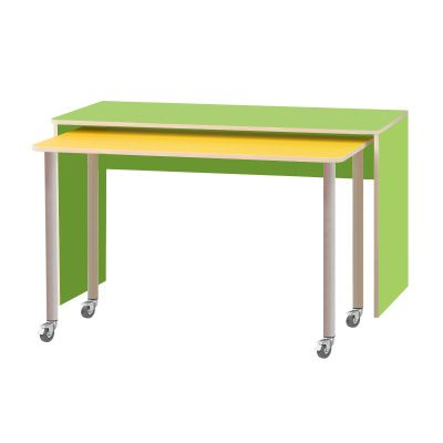 РК623 КОМПЛЕКТ.СТОЛЫ ДЕТСКИЕ НА ПОВОРОТНЫХ КОЛЁСНЫХ ОПОРАХ