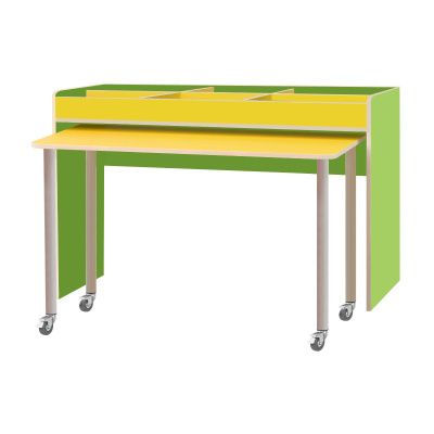 РК637 КОМПЛЕКТ.СТОЛЫ ДЕТСКИЕ НА ПОВОРОТНЫХ КОЛЁСНЫХ ОПОРАХ