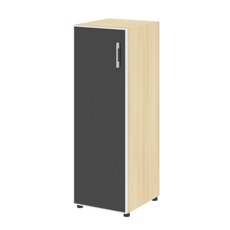 LTSU2.4R R/L Black Шкаф средний узкий (стекло лакобель черное в раме) (400х450х1985)