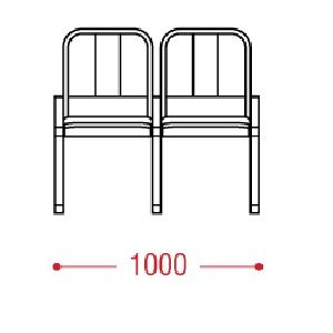 КФ Эра Лайт  двухместная секция 100х66х52 см