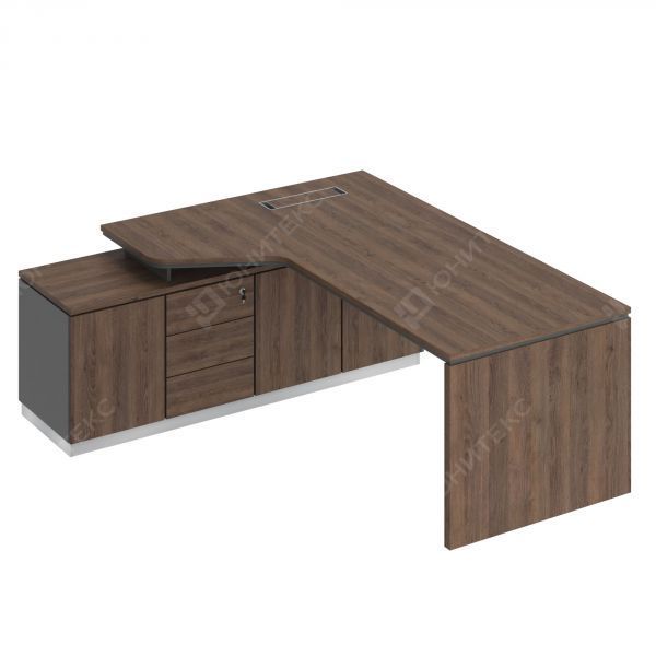 СИ119 Стол руководителя  на опорной тумбе (левый) 200х180х75