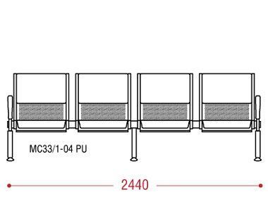 КФ Скай PU 2П четырехместная секция 244х82х66 см