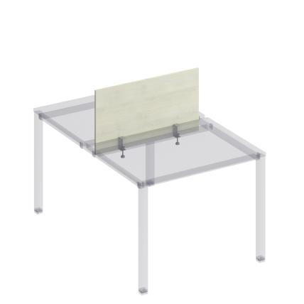 К845 Экран настольный фронтальный с кронштейнами для рабочей станции 100 на металлокаркасе КФ