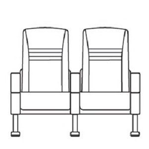 Сидней двухместная секция 125х101х71.5