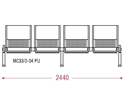 КФ Скай PU БП четырехместная секция 244х82х66 см