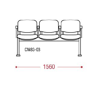 КФ Стандарт  трехместная секция 156х75х54 см