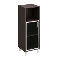 421-815 Шкаф для документов левый, дверь в алюминиевой раме + ниша (47.7х45х130.6)