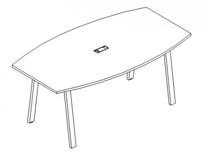 А4 3 112 Стол для переговоров на металлокаркасе TRE 180x100x75