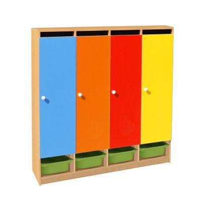 РК ШНД-4-К ШКАФ ДЕТСКИЙ (ЛДСП) С КОНТЕЙНЕРАМИ