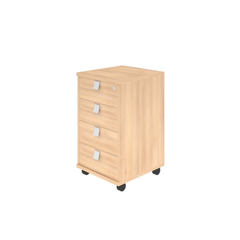 Л.ТМ-4 Тумба подкатная 4 ящика, с замком (412*450*708 мм) 