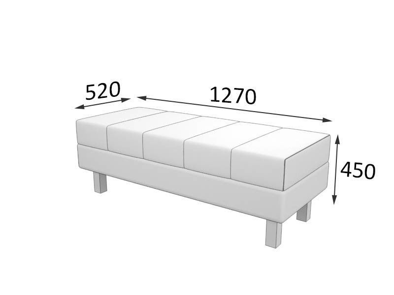 Флагман  Банкетка (1270 х 520 х 450)