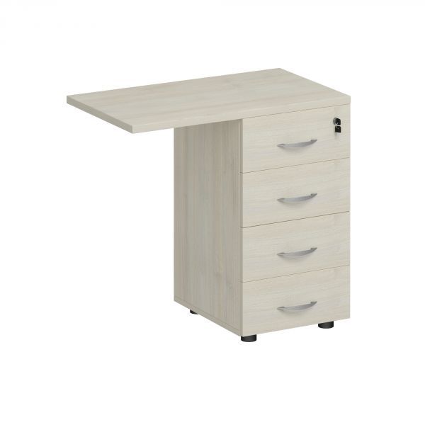 К310 Тумба приставная 4-х ящичная с замком 79x45x75 