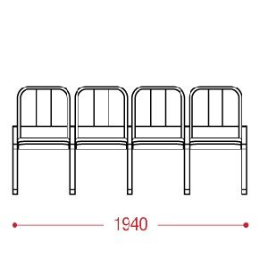  КФ Эра Лайт  четырехместная секция 194х66х52 см