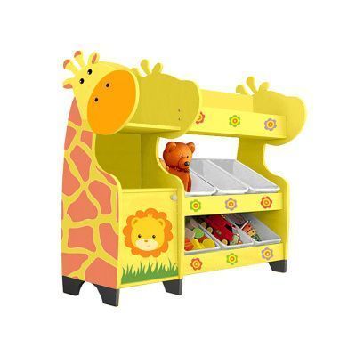 РК Стеллажная наклонная система хранения 25/24 с декорацией жёлтая (серия Жираф)