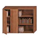 ИСП22 Шкаф комбинированный средний (закрытый + стекло) 175х46х136