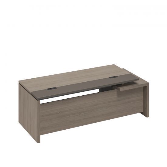 РС 123 Стол руководителя  с кабель-каналами с тумбой 3-ящичной с замком левый (222x90x76) 