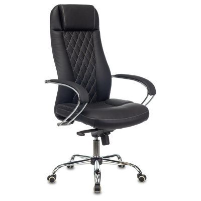 БР CH-609SL/ECO Кресло компьютерное, экокожа/ хром