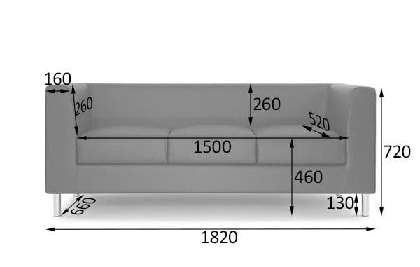 Домино Диван 3-местный (1820*660*710)