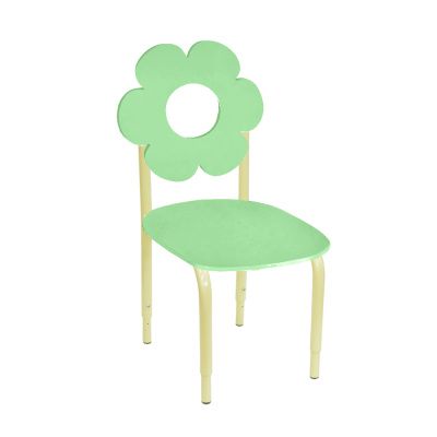 РК2 Стул детский на м/к регулируемый Цветок Салатовый