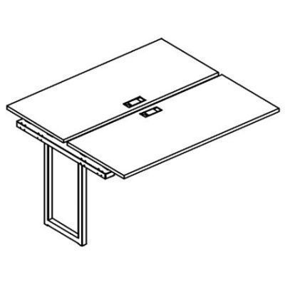 А4 4 171-1 Секция стола рабочей станции м/к QUATTRO (2х140) 140x124x75