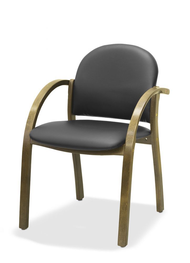 ЮН Джуно Стул для посетителей, экокожа/дерево