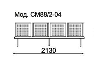 КФ Стайл  четырехместная секция 213х84х56 см