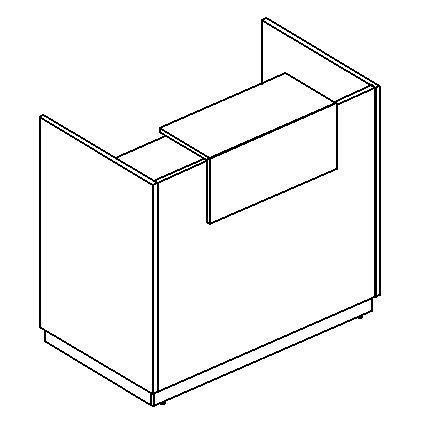 А49834 Стойка ресепшн прямая 125х73х115